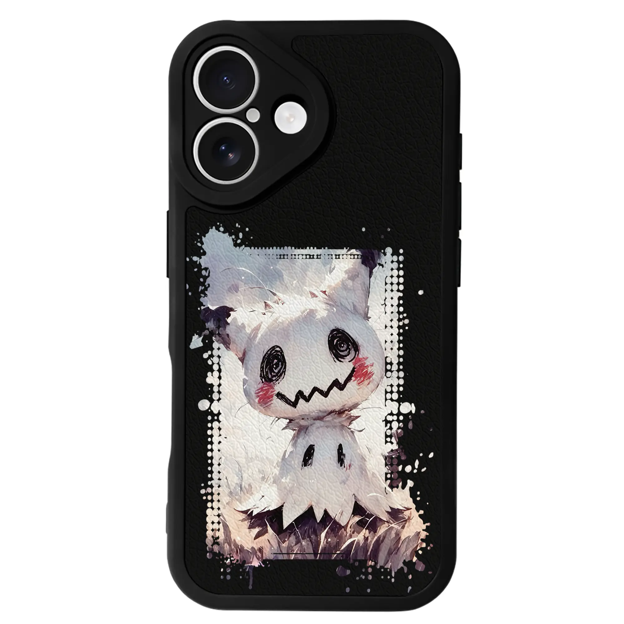 ポケモン グッズ,ミミッキュ - IPhone 16シリーズ対応 ・ シリコンスマホケース ・ レザー調 ・ 高精度フィット ・ 耐衝撃 ・ ワイヤレス充電対応 ・ 精密カット